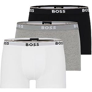 BOSS Zwembroek voor heren, verpakking van 3 stuks, wit/grijs/zwart, S