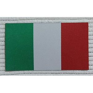 Centro Ricami patch patch, microborduurwerk in HD/Jacquard (hoge resolutie), Italiaanse vlag om op te strijken, micro-draad, afmetingen: H.4 x L 7 cm, gemaakt in Italië.