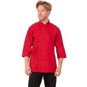 Colour by Chef Works B106-S 3/4 mouw jas, klein, rood