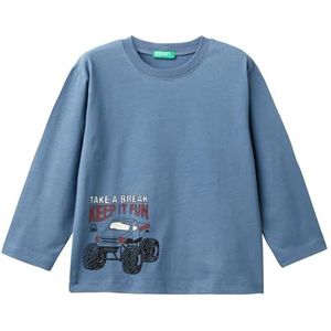 United Colors of Benetton t-shirt m/l, Blauw, 18 mesi