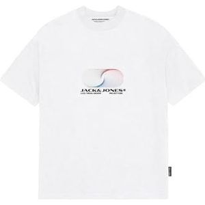 Jack & Jones - JCOCALMA TEE SS CREW NECK FST - T-shirt - Bright white - Met Frontprint