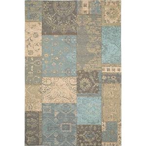 Benuta Vlak geweven tapijt Frencie Patchwork Bruin 100x160 cm Onderhoudsvriendelijk tapijt voor hal en andere woonruimtes