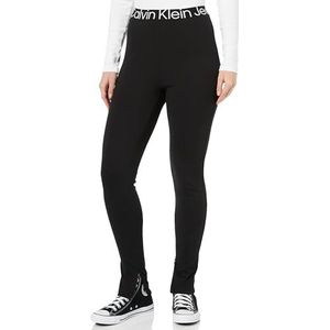 Calvin Klein Jeans Dames Logo Tape Milano Leggings Gebreide Broek, zwart., 3XL