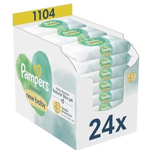 Pampers Harmonie New Baby Billendoekjes, 1104 Babydoekjes (24 x 46 Doekjes), Bescherming Van De Gevoelige Huid Met 99% Water