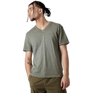 Kaporal, T-shirt, model Nasir, heren, kaki, S, regular fit, korte mouwen, V-hals, Kaki, S