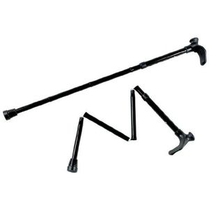 HOMECRAFT - Voorgevormde Gripstok - Zwart - Opvouwbaar - Ergonomisch Handvat - 825-925 mm - Linkerhand