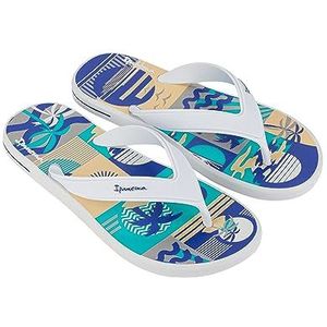 Ipanema Posto 10 Temas Vi Ad Flipflop voor heren, Wit Wit Blauw, 44 EU