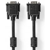 NEDIS VGA-kabel | VGA-stekker | VGA-stekker | vernikkeld | maximale resolutie: 1280x768 | 10.0 m | rond | ABS | zwart | plastic zak
