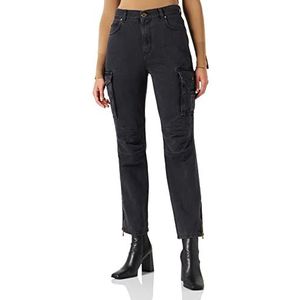 Pinko Mugito Cargo PJ835 Denim Blac Jeans, I90_Dark Grey, 32 dames