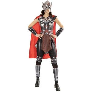 Rubies Officiële Marvel Thor Love & Thunder Movie, Mighty Thor Dames Deluxe Kostuum, Volwassen Fancy Dress - Medium
