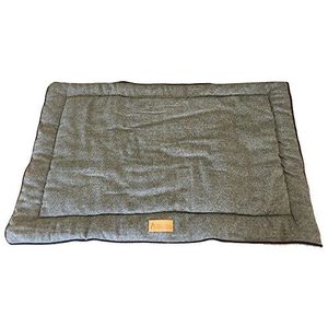 Ellie-Bo omkeerbare tweed en grijs imitatiebont mat bed voor XXL 48 inch hond puppy kooien en kratten