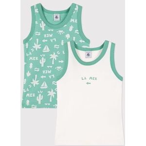 Petit Bateau Tanktops (2 stuks) voor jongens, Variant 1:, 6 Jaren