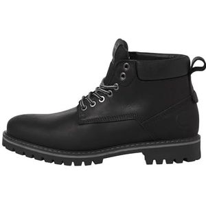 JACK & JONES Jfwqueensway Leather Boot Sn veterlaarzen voor heren, antraciet, 40 EU