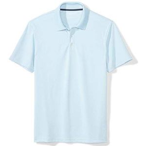 Amazon Essentials Men's Sneldrogend golfpoloshirt met slanke pasvorm, Licht Blauw, M