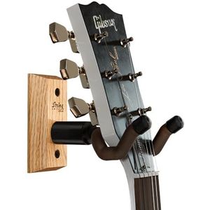 String Swing - Gitaarhouder voor wandbevestiging voor akoestische en elektrische gitaren - CC01K gitaarhanger - gemaakt in de VS - eiken