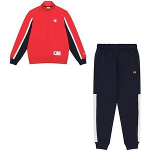 Champion Legacy Retro Sport (220338) - Soft Compact Powerblend Fleece High-Neck trainingspak, meerkleurig Miglion/marineblauw (CRD/NNY/WHT), S heren FW24, wormigron/marineblauw (CRD/NNY/WHT), S