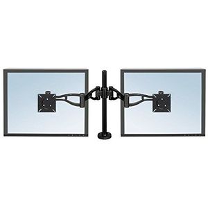 Fellowes Monitorarm Vista voor 2 beeldschermen - bevestiging met klem/kabeldoorvoer - flexibel verstelbaar - voor monitoren tot 26 inch / 66,04 cm