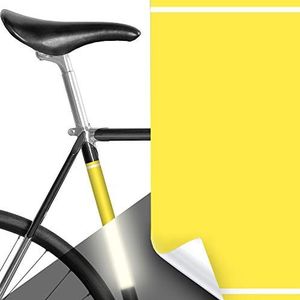 MOOXIBIKE Panel citroengeel reflecterend, raambeschermer voor racefiets, MTB, trekkingfiets, fixie, mountainbike, Hollandfiets, Citybike, scooter, rollator tot circa 15 cm frameomvang