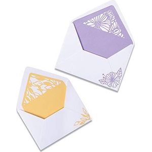Sizzix Thinlits Die Set 6PK Delicate Envelop Liners van Olivia Rose, 665176, Veelkleurig, One Size