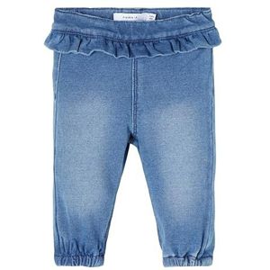 NAME IT Sweatbroek voor meisjes, baggy fit, denim, blauw (medium blue denim), 50