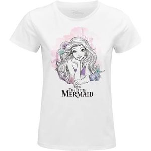 Disney Little Mermaid - Watercolor Ariel WODLITLTS027 T-shirt dames, wit, maat XXL, Wit, XXL