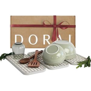 Dorai Home Dish Pad – Opvouwbare keukendroogmat – verpakt in siliconen singels om gerechten te beschermen – droogt direct – modern en stijlvol – minimalistisch ontwerp passend bij elk aanrecht –