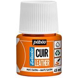 PEBEO - Setacolor Leder - acrylverf voor leer en kunstleer - tas voor personalisatie, schoenen, sneakers, weerstand, rimpels, wrijving - mat/gesatineerde afwerking - oranje - 45 ml