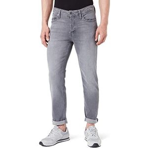 JACK & JONES Heren Slim/Straight Fit Jeans Tim Original AGI 787, Grey denim, 33W / 32L