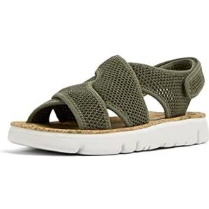 Camper Oruga Flat Sandal voor dames, medium groen, 39 EU, medium groen, 39 EU