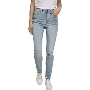 Urban Classics Dames hoge taille slim jeans broek, blauw (Autauthentiek Blue Wash 02291), 30W x 32L