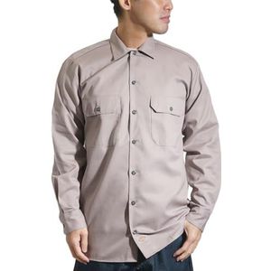 Dickies Heren lange mouwen werk Regular Fit Casual Shirt - grijs - L