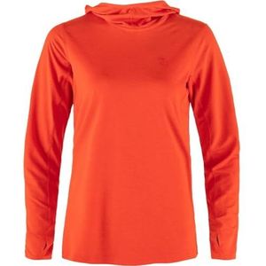 Fjallraven 84108-214 Abisko Sun-Hoodie W Shirt met lange mouwen Dames Flame Oranje Maat XXS