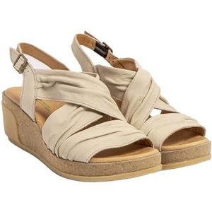 El Naturalista N5117 Leaves, damessandalen, crème, maat 41, Crème, 41 EU