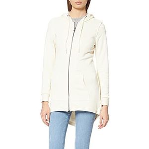Urban Classics Dames sweatshirt jas, sweatparka capuchon met rits, verkrijgbaar in 8 kleuren, maat XS tot 5XL, witzand., L