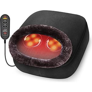 Snailax 2-in-1 verwarmde Shiatsu-voetmassage – massagekussen voor de rug, voetmassageapparaat, verwarmt en verlicht de voeten – cadeau voor papa en mama