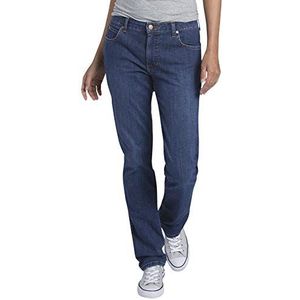 Dickies Dames perfecte vorm denim rechte stretch jeans, Stone gewassen Indigo blauw, 42