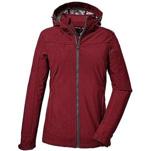 killtec Dames Softshelljack/outdoorjack met afritsbare capuchon KOS 40 WMN SFTSHLL JCKT, red, 44, 41280-000