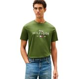 Tommy Hilfiger Mannen merk liefde grote Hilfiger TEE MW0MW41455 S/S T-Shirt, groen, XS, Groen (Mountain Pine), XS