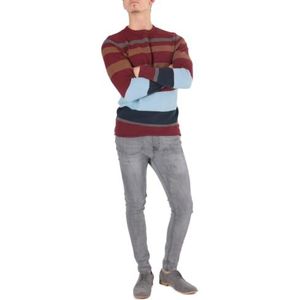 HOPENLIFE Heren Bica Bordeaux Grijs M Pullover Medium