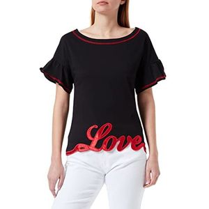 Love Moschino T-shirt voor dames met ruffled Hem