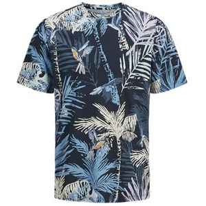 Jack & Jones Jjhawaii AOP Tee Ss Crew Neck Mni, sky captain, 98