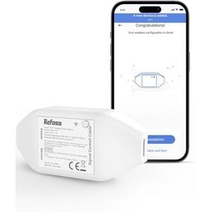 Refoss WiFi Garagedeuropener Werkt met Alexa, Google Home, Compatibele Slimme Deurafstandsbediening met Afstandsbediening en Spraakopdrachten
