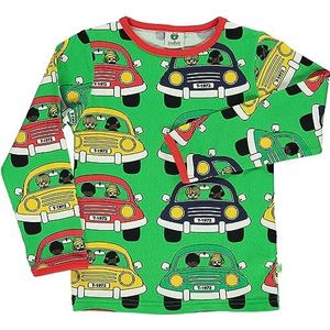 Småfolk Jongens met Cars T-shirt, groen, 9-10 Jaar