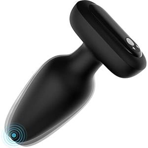 iWINTOP ZHD-002 Stootvaste anale plug-vibrator met oplaadbare prostaatmassageapparaat met 7 modi, waterdicht seksspeeltje voor koppels, zwart/groen