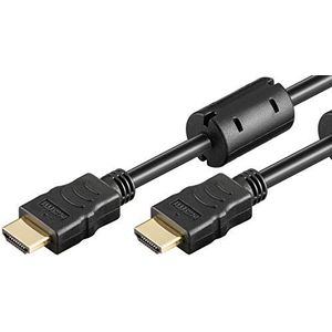 Wentronic HDMI High Speed kabel met Ethernet (2 x HDMI stekker, 2 m) 1 pieza zwart