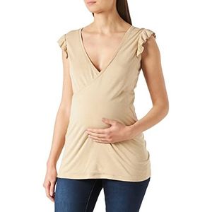 Noppies Tee Nursing T-shirt voor dames met korte mouwen, Humus, 38