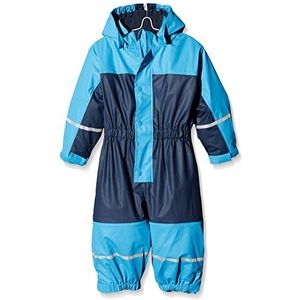 Playshoes Waterdichte regenoverall, regenpak met fleecevoering, blauw (marine 11), 116 cm