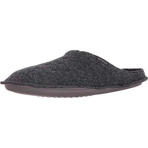 Crocs Classic Slipper, uniseks, laag model, klassiek model, platte pantoffels voor volwassenen, zwart, 48/49 EU