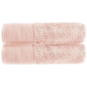 Allure Bamboe badhanddoeken, set van 2, 70 x 130 cm, hypo-allergeen, antibacterieel voor de badkamer (roze)