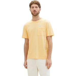 TOM TAILOR T-shirt voor heren, 35069 - Gele Grindle Structure, XL